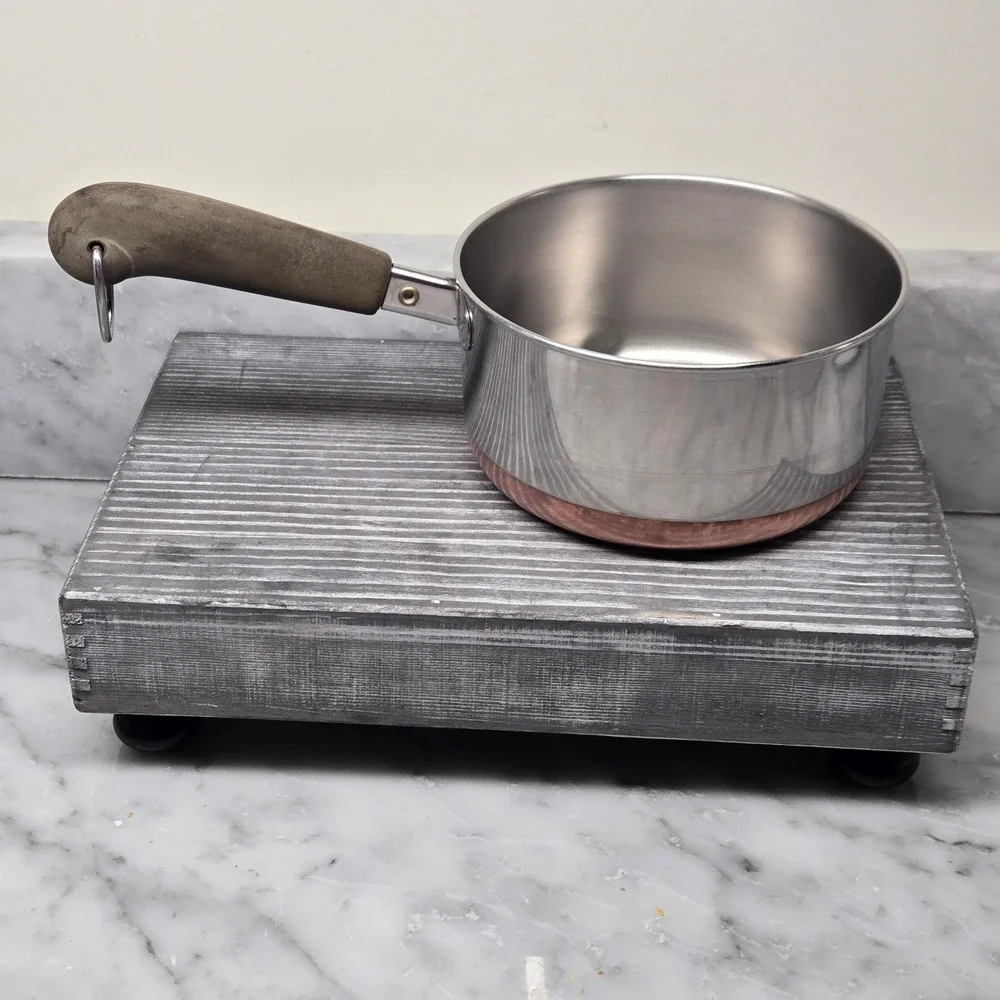 Vintage Revere‎ Ware 1 Quart Saucepan Pot Copper Bottom Clinton IL USA Pan 1801